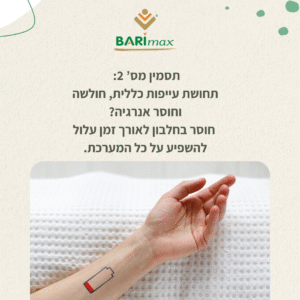  תסמין מס׳ 2: תחושת עייפות כללית, חולשה וחוסר אנרגיה? חוסר בחלבון לאורך זמן עלול להשפיע על כל המערכת.